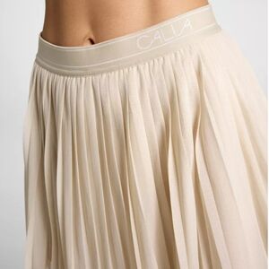 NWT CALIA Women's Pleated Mesh Skort Sand Tan Large